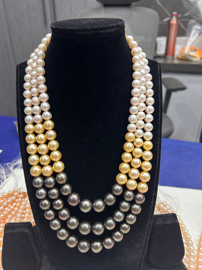 South Sea Salt Water Pearls & Tahiti Pearls Necklace