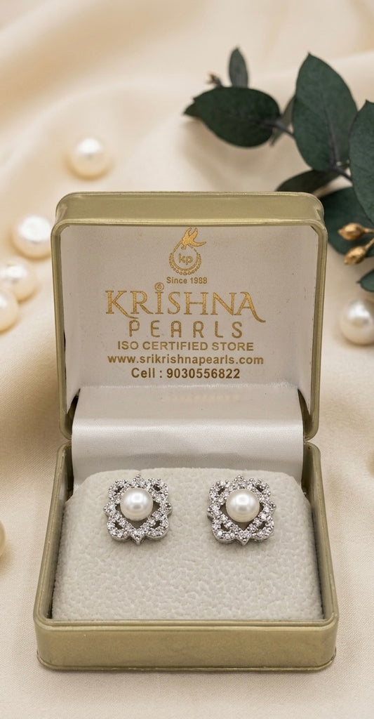 Beautiful Pearl Studded Earrings