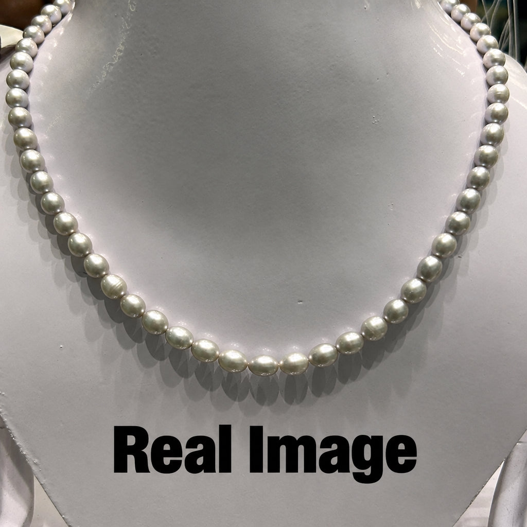 Simple & Elegant Grey Pearls Combo Necklace ( Bracelet & Earrings)