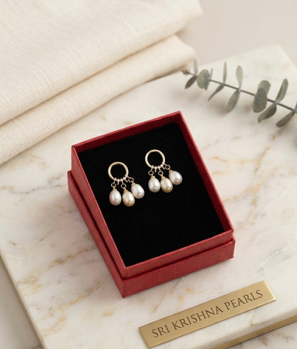Adorable Three Pearls Drops Hanging