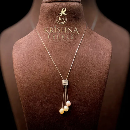 92.5 Silver Chain Beautiful Pink Pearl