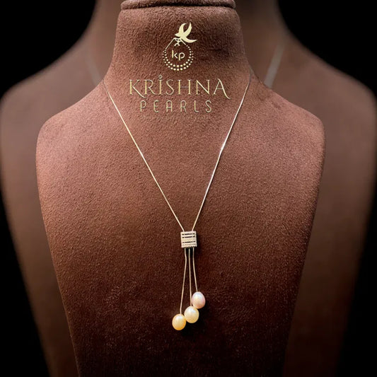 92.5 Silver Chain Beautiful Pink Pearl