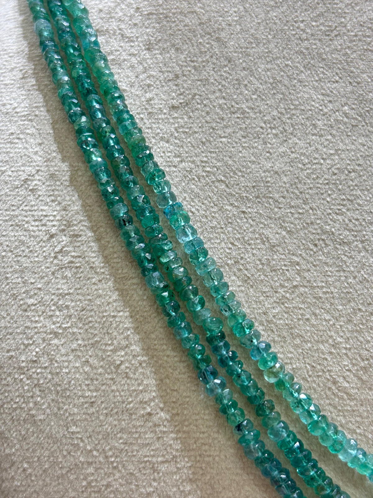 Unheated Natural Emeralds Three Layer
