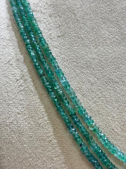 Unheated Natural Emeralds Three Layer