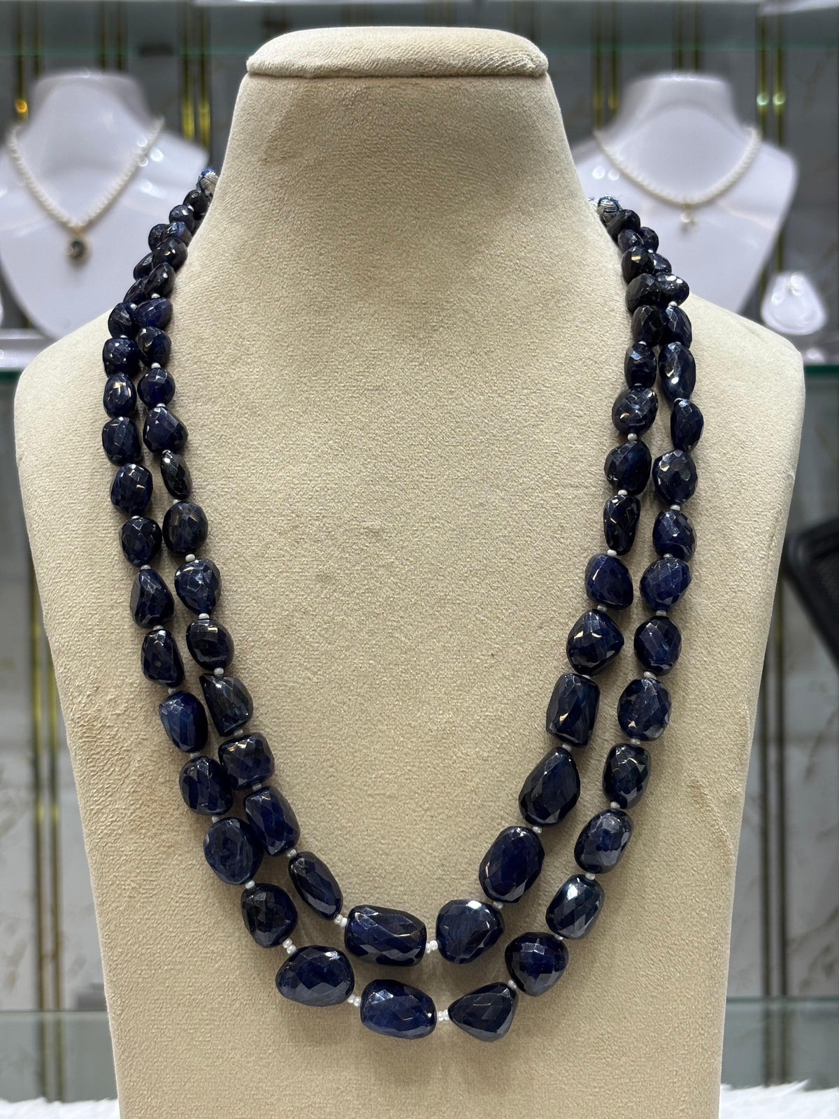 Natural Blue Sapphire 2 Layers Big Size