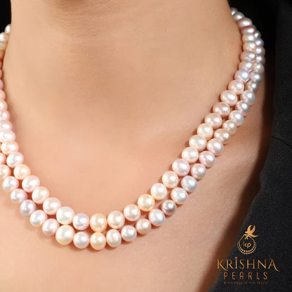 Most Lustrous White & Pink Necklace