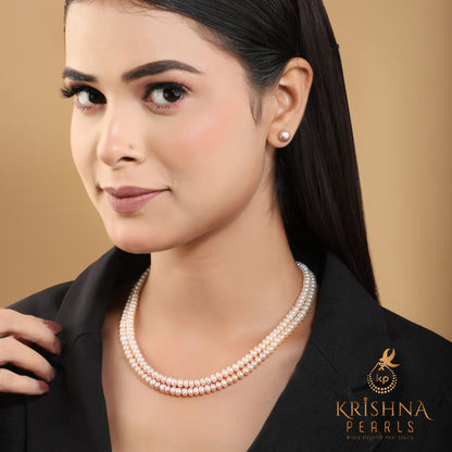 Designer Shading Pearl Necklace Lighter To Darker