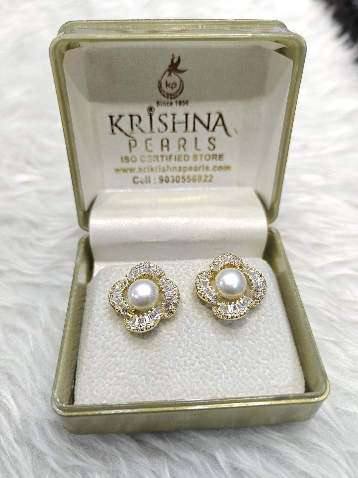 92.5 Silver Post pin Premium Quality Big Pearl Studds