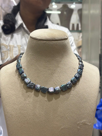Black Baroque Pearls Necklace