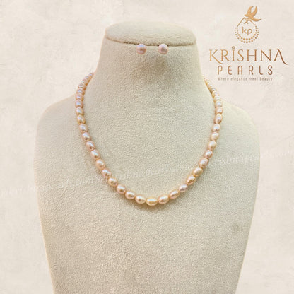 Delightful Pink Pearl Simple Necklace