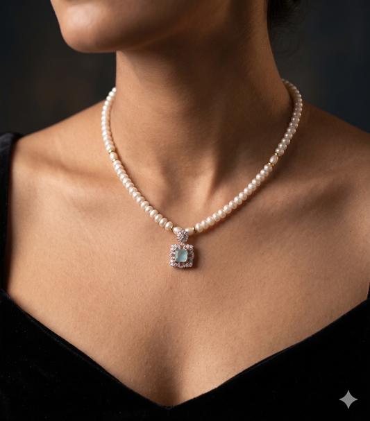 Elegant Pearl Necklace Set