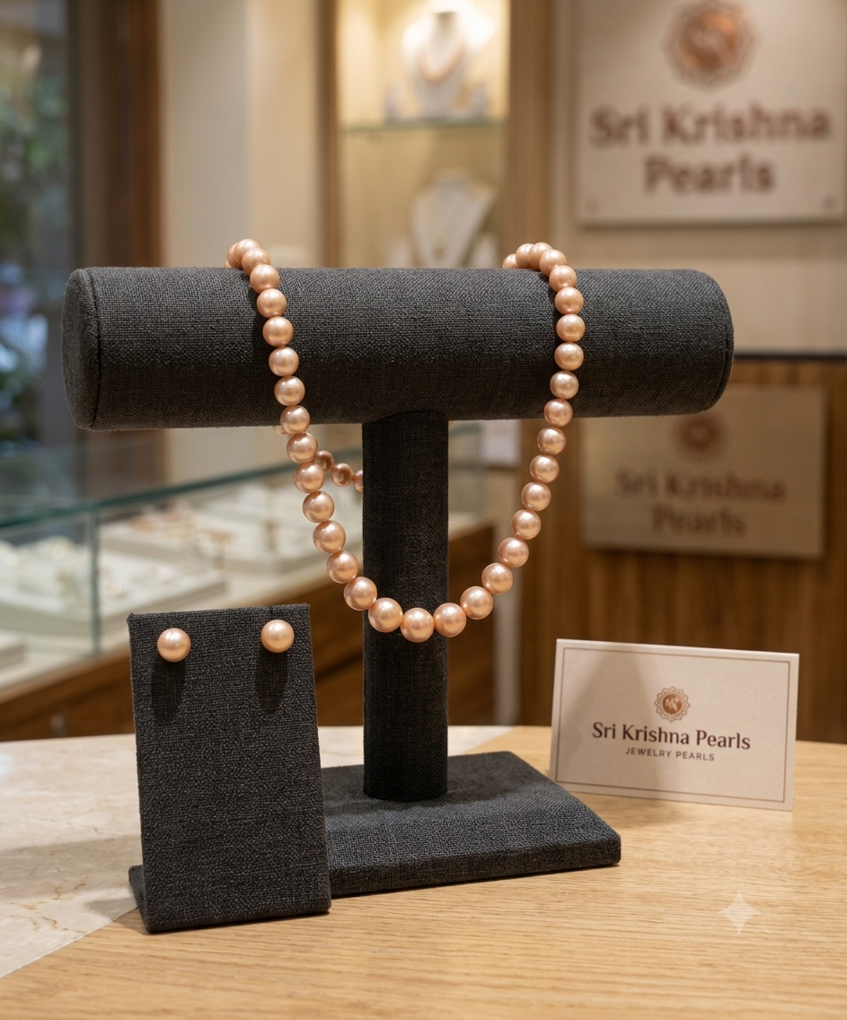 Royal Luxurious Round Pearls Pink Hues Necklace