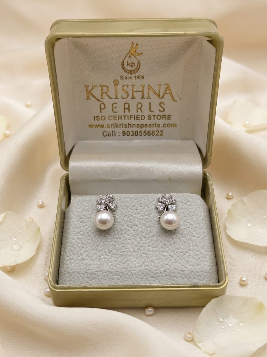 Pearl Studs 92.5 Post Pin Silver
