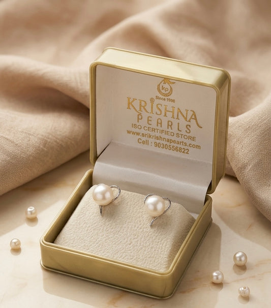 Pretty Heart & Pearls Studded Earrings
