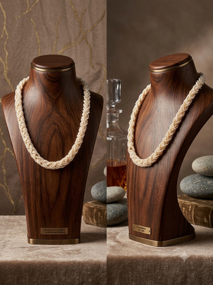 Luxurious Authentic Braided Pearl Necklace- A Emotion Forever
