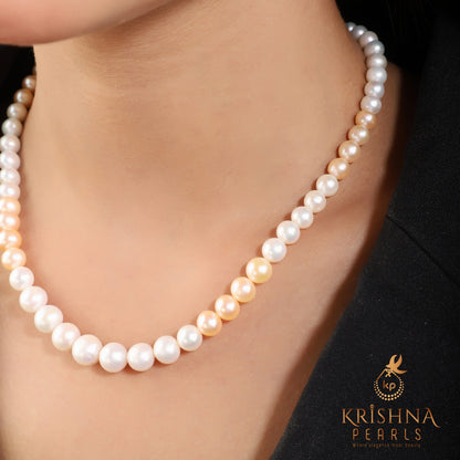Designer Round Pearl Grading White & Pink Mix