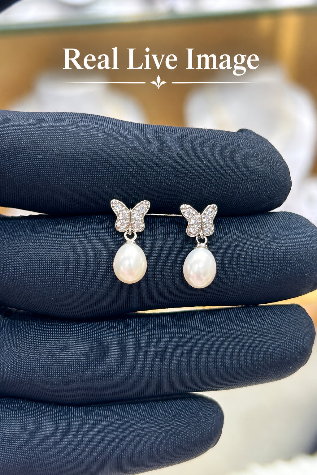 Butterfly Pearl Studded Hangings