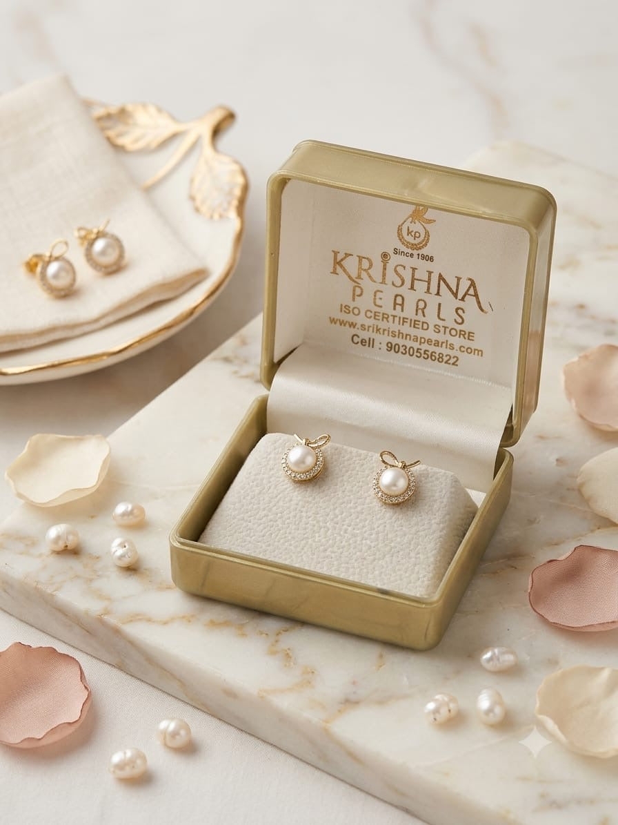 92.5 Post Pin Silver Pearl Lily Studs