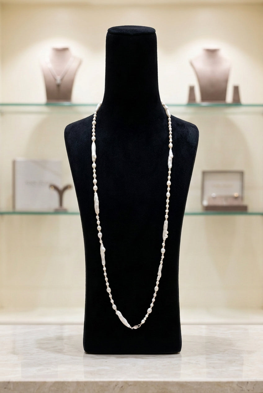 Nature Blessings - A Five Way Wear Long Pearls Long Necklace