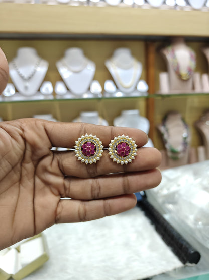 Pearl Ruby Elegant studds