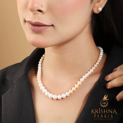 Designer Round Pearl Grading White & Pink Mix