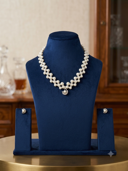Exclusive Designer Necklace Made From Finger Ring Pearls