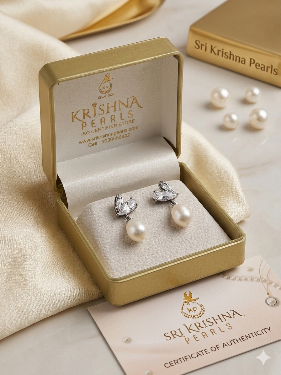 92.5 Silver Post Pin Pearl Studds