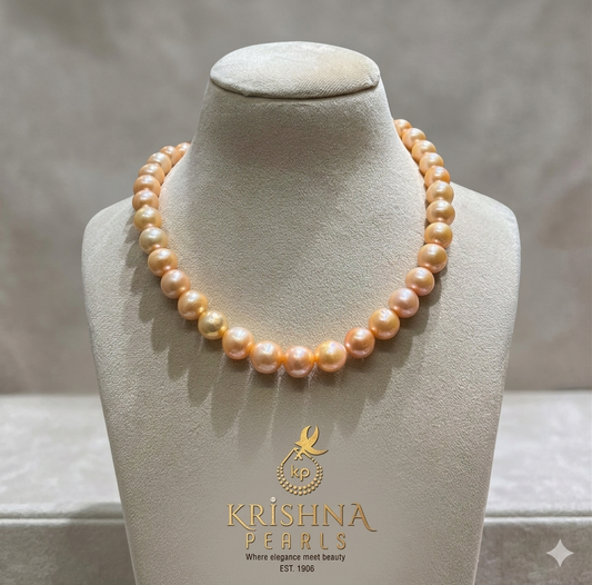 11MM - 14MM Pink Round Pearls -AAA Grade