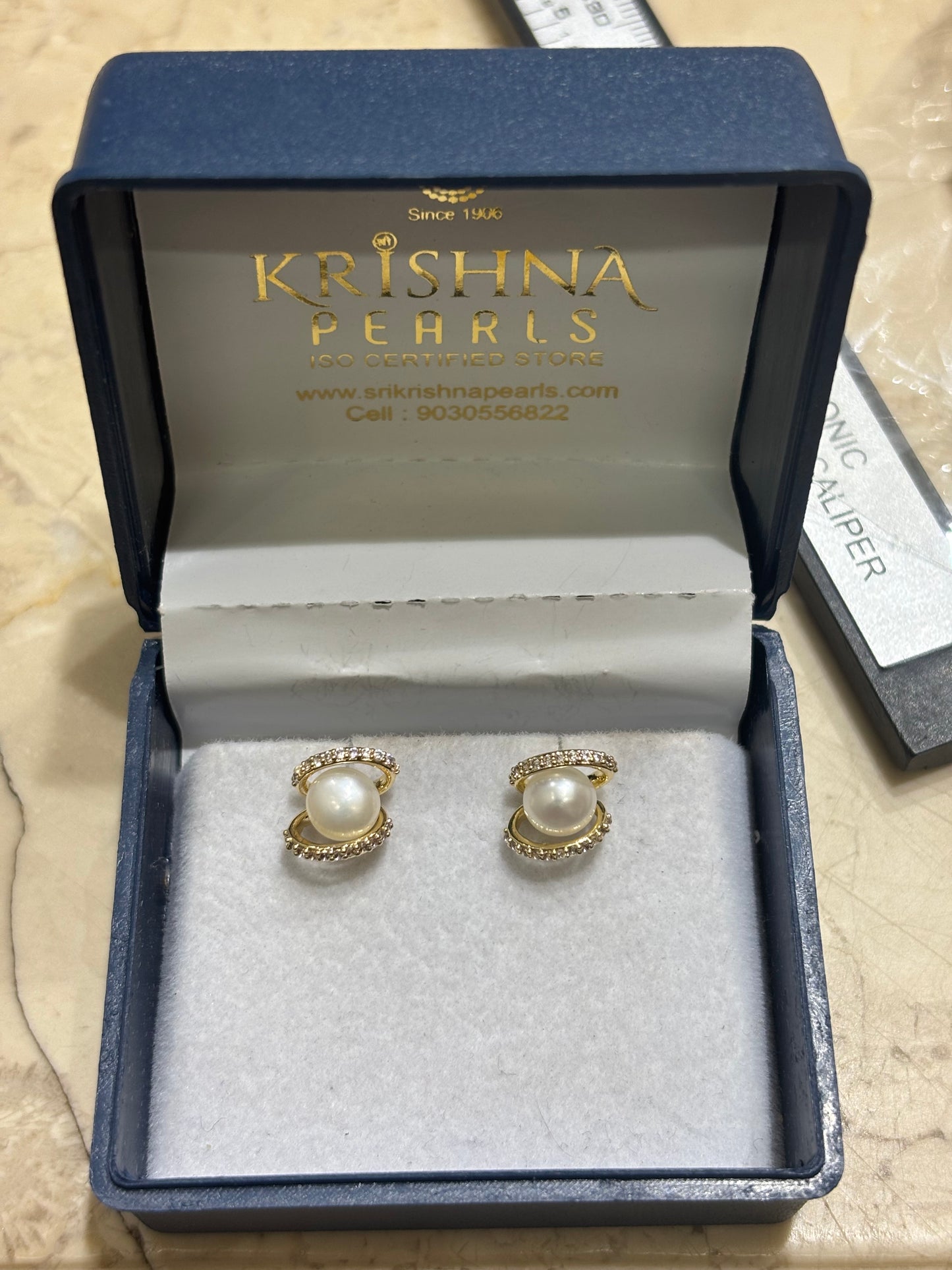 92.5 Silver Post Pin  Pearl Studs