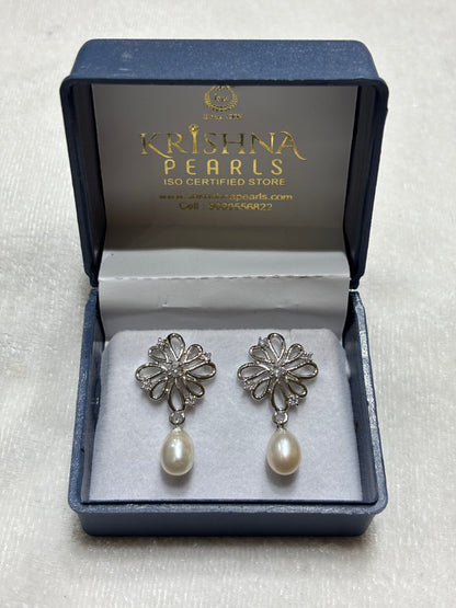 The Regal Floral Teardrop Drops