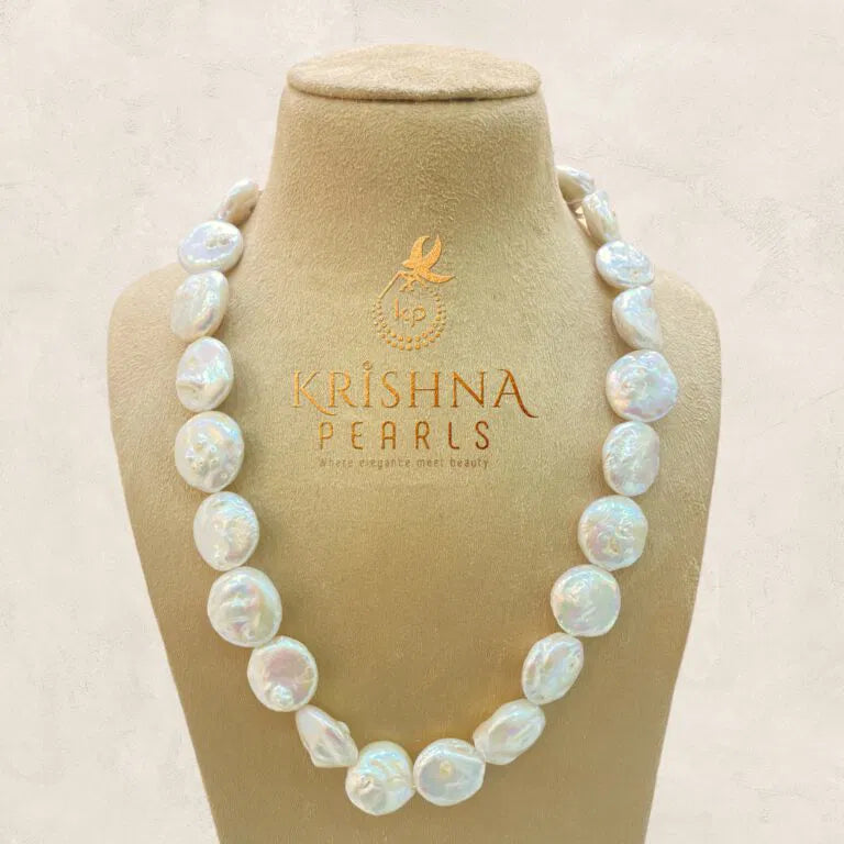 Luxurious Baroque Pearl Coin Shape