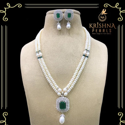 Real Pearl Two Line Necklace