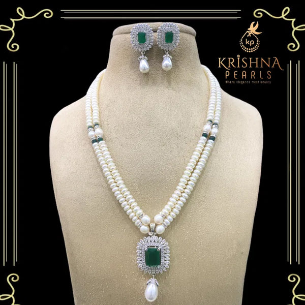 Real Pearl Two Line Necklace