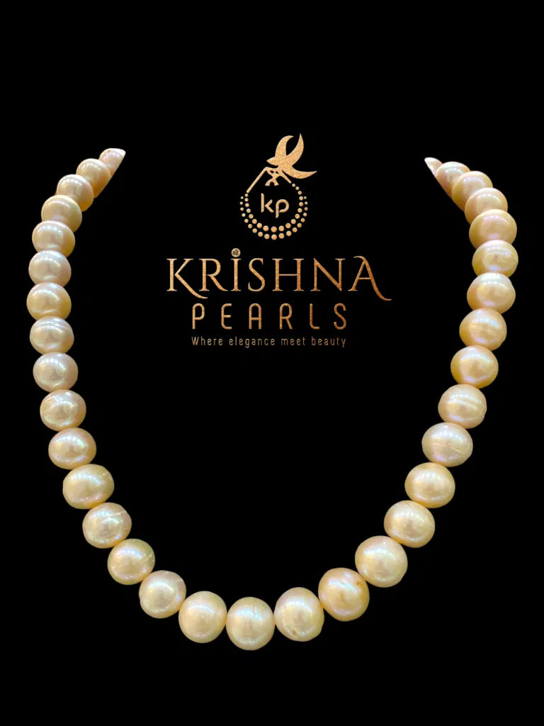 Pink Round Pearl Necklace 14MM