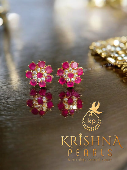 Beautiful Ruby Studded Earrings