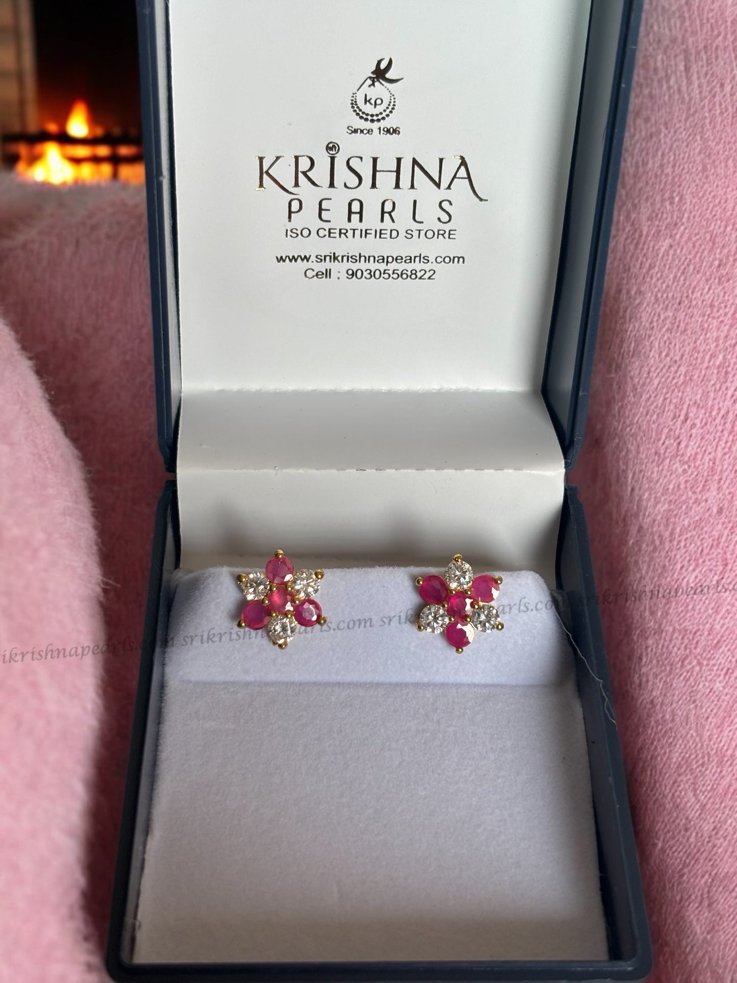 Adorable Ruby Studded Earrings