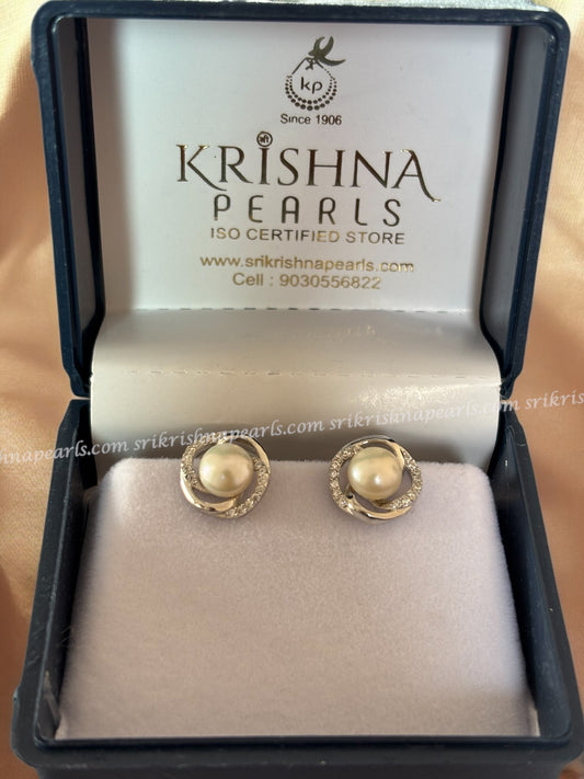 92.5 Silver Adorable Pearl Studded Earings
