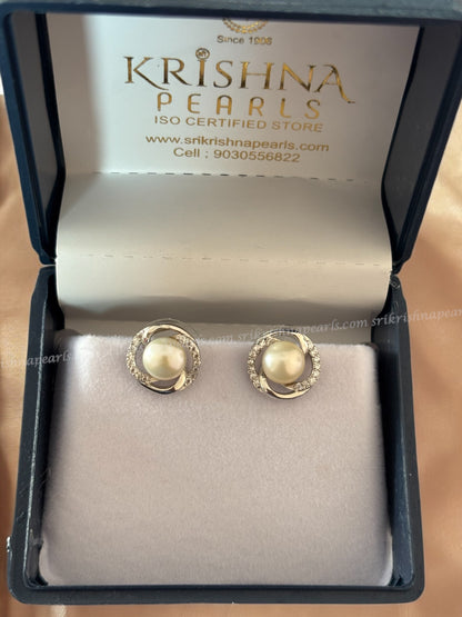 92.5 Silver Adorable Pearl Studded Earings