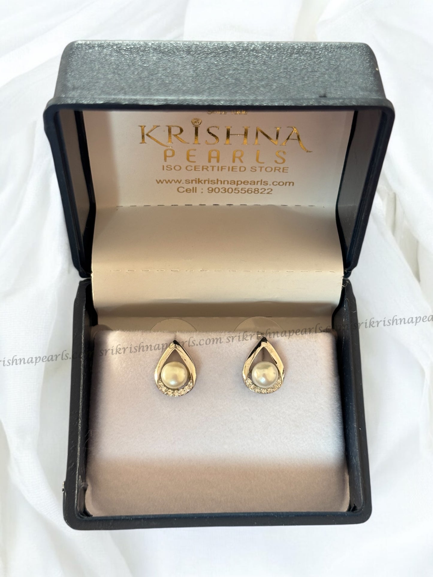 92.5 Silver Cute Pearl Studded Earings