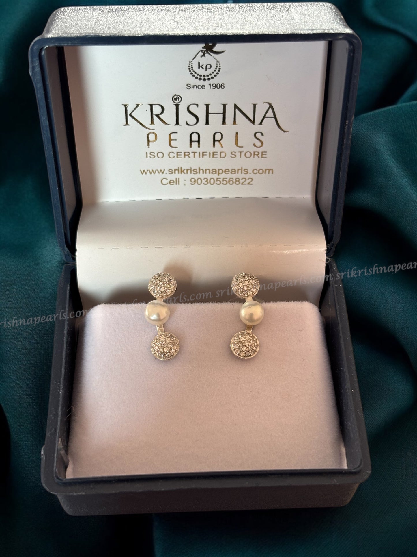 92.5 Silver Designer Pearl Studded Earings