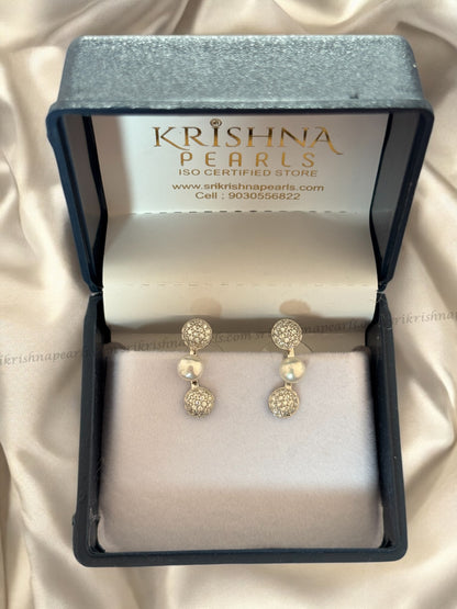 92.5 Silver Designer Pearl Studded Earings