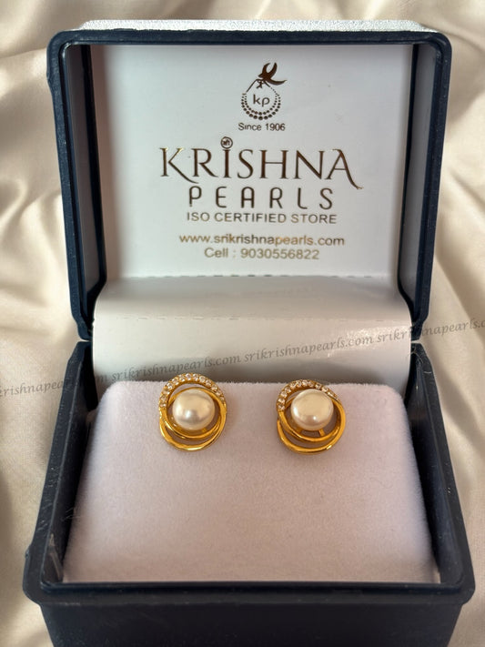 92.5 Silver Adorable Pearl Studded Earings