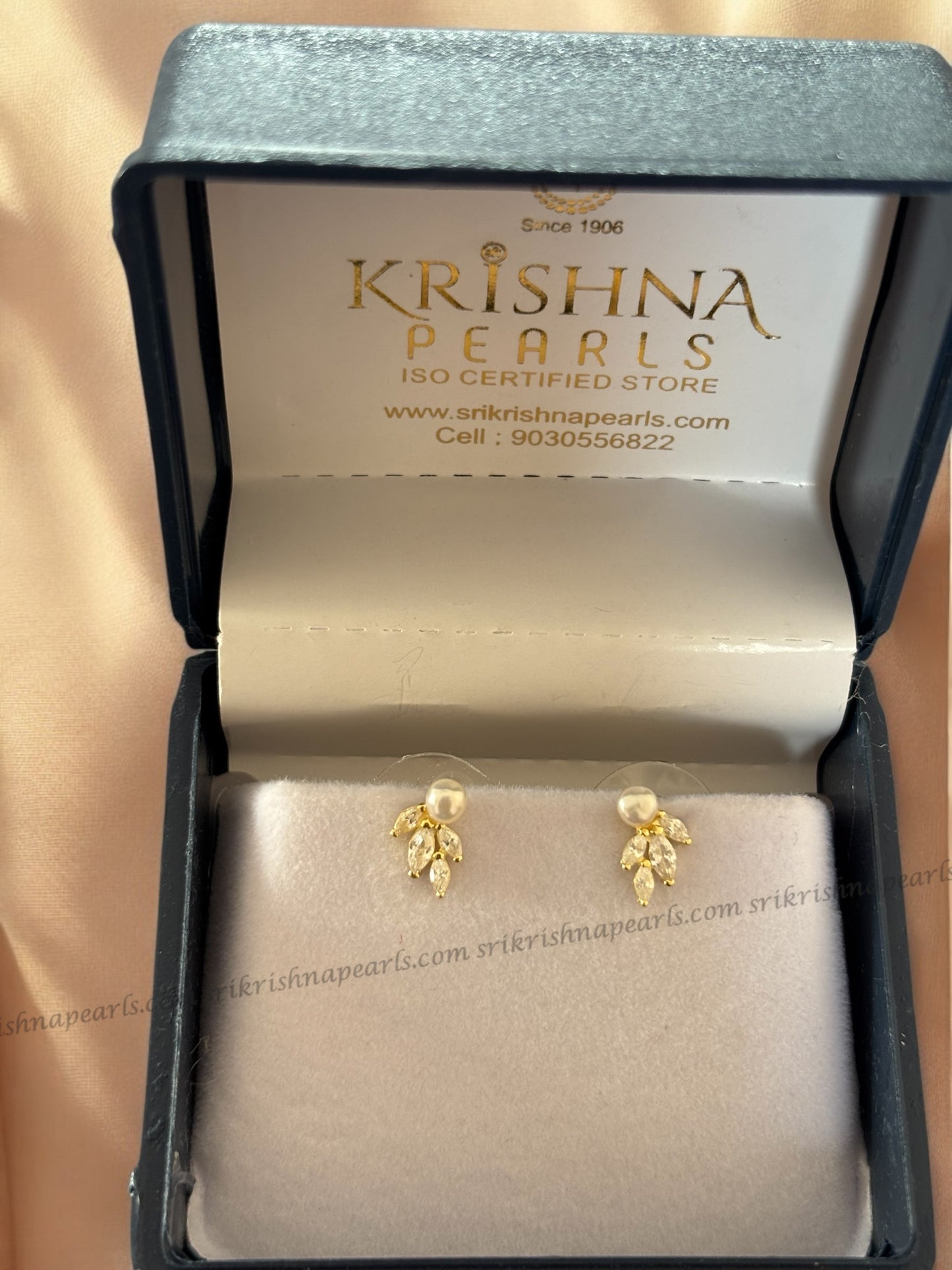 92.5 Silver Designer Pearl Studded Earings