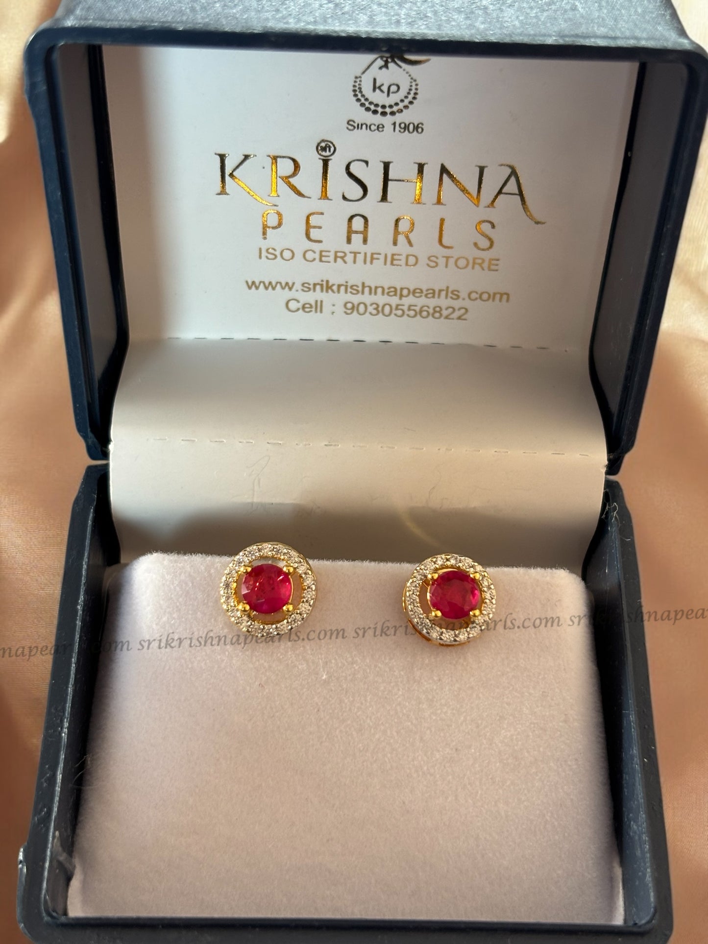 92.5 Silver Designer Ruby Earings