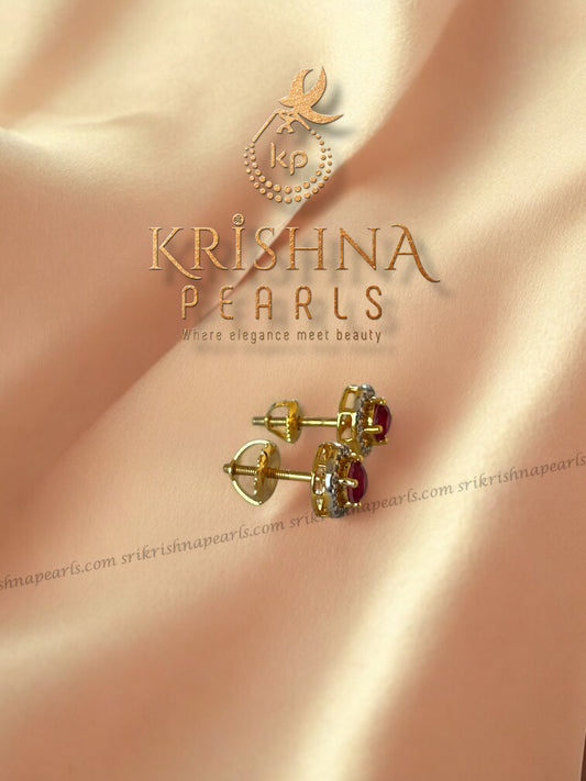 92.5 Silver Designer Ruby Earings