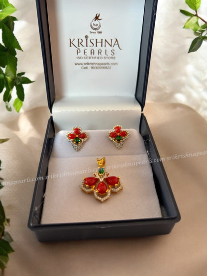 92.5 Silver Beautiful Pendent Set.