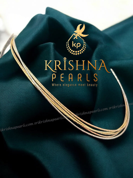 92.5 Sliver Unique Five Line Chain