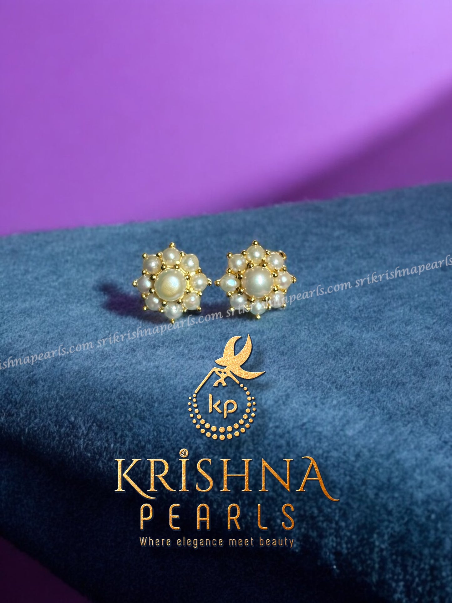 Beautiful Flora Pearl Studded Pendent Set