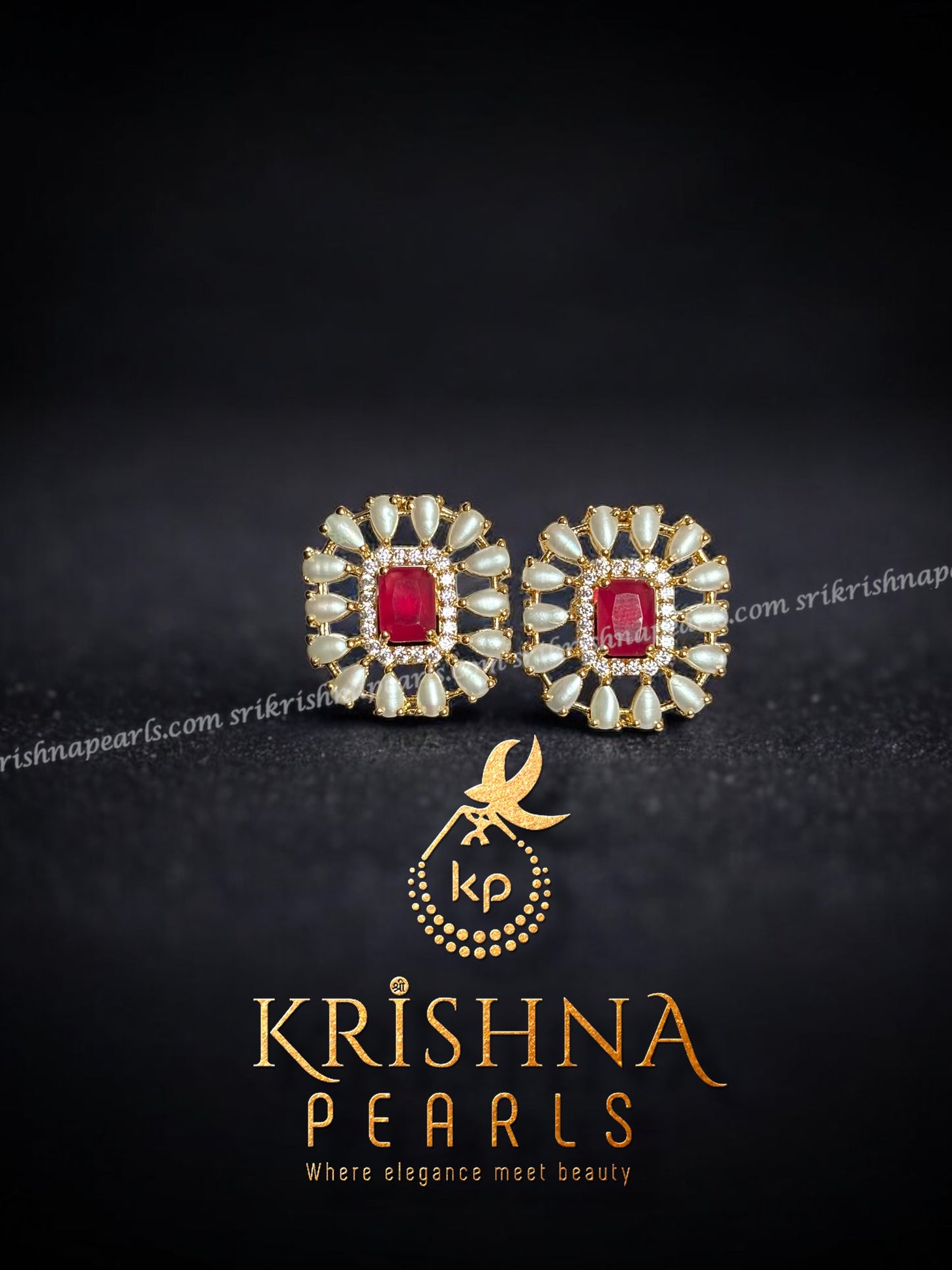 Beautiful Ruby & Pearl Studded Necklace