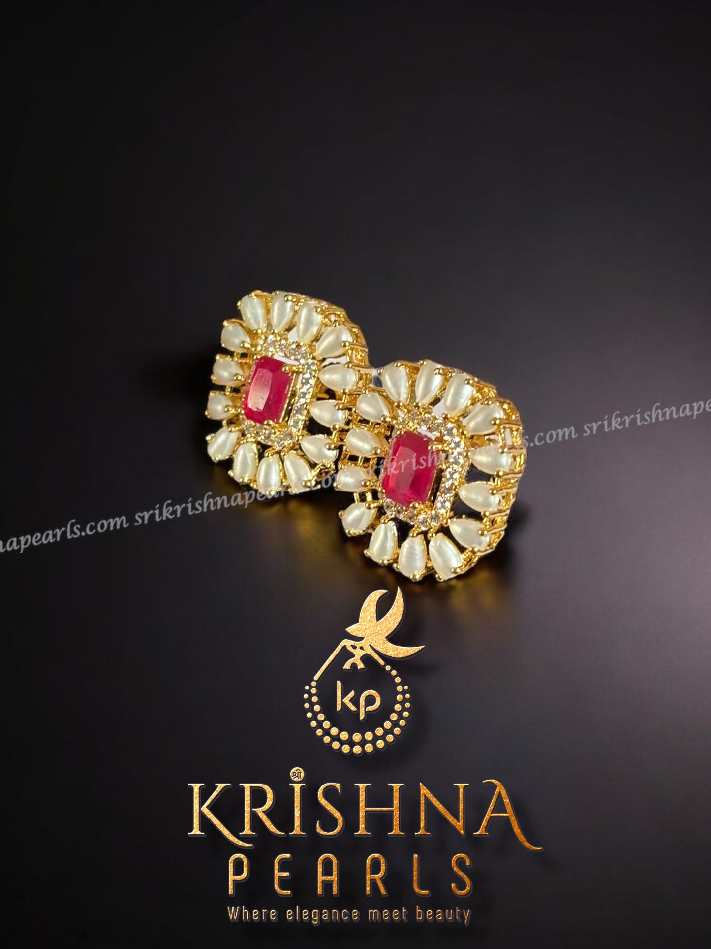 Beautiful Ruby & Pearl Studded Necklace